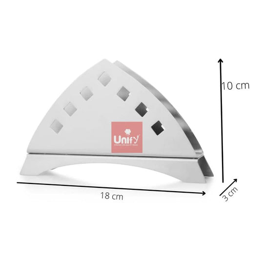 2-Piece Stainless Steel Napkin Holders | Tissue Paper Stands for Kitchen, Dining, Restaurants & Cafes, Matt Finish Slotted Square
