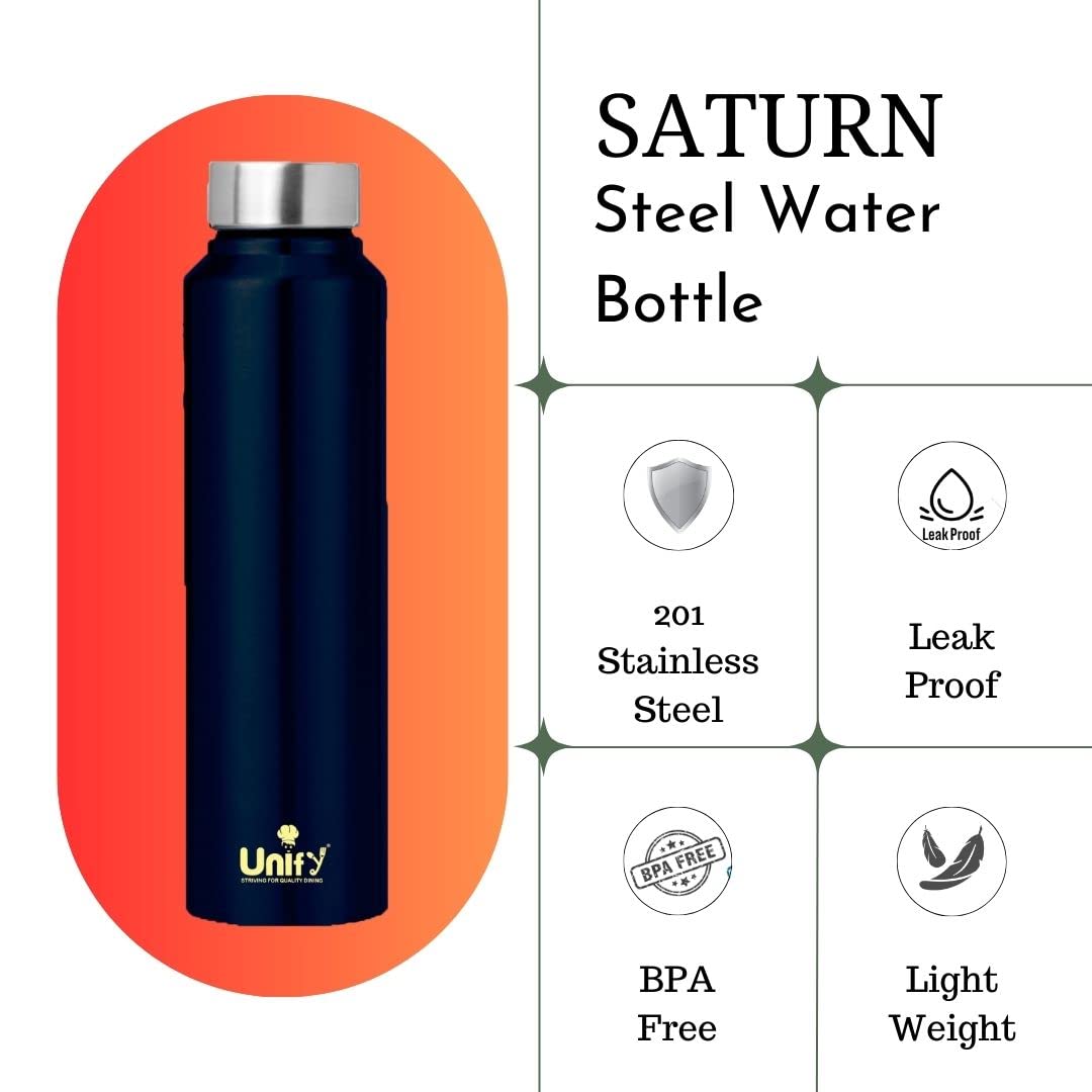 Stainless Steel Water Bottle 1L, Blue | Leak-Proof Fridge Bottle for Home, Gym & Travel 1SATURNBLUE 5