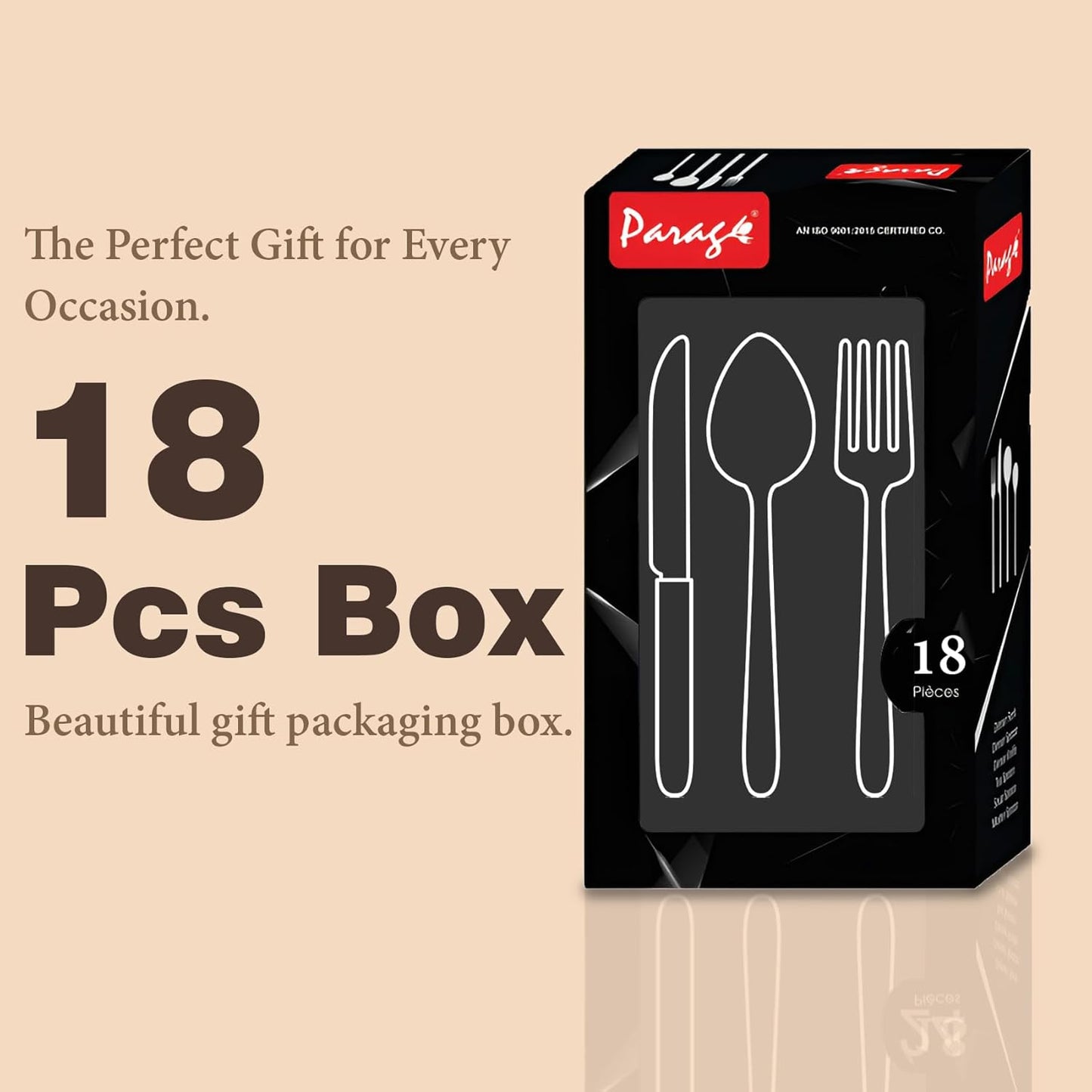18pc Stainless Steel Rose Gold Cutlery | Spoons Forks Tea | Dining18IMPROSEGOLDDTSF1 4