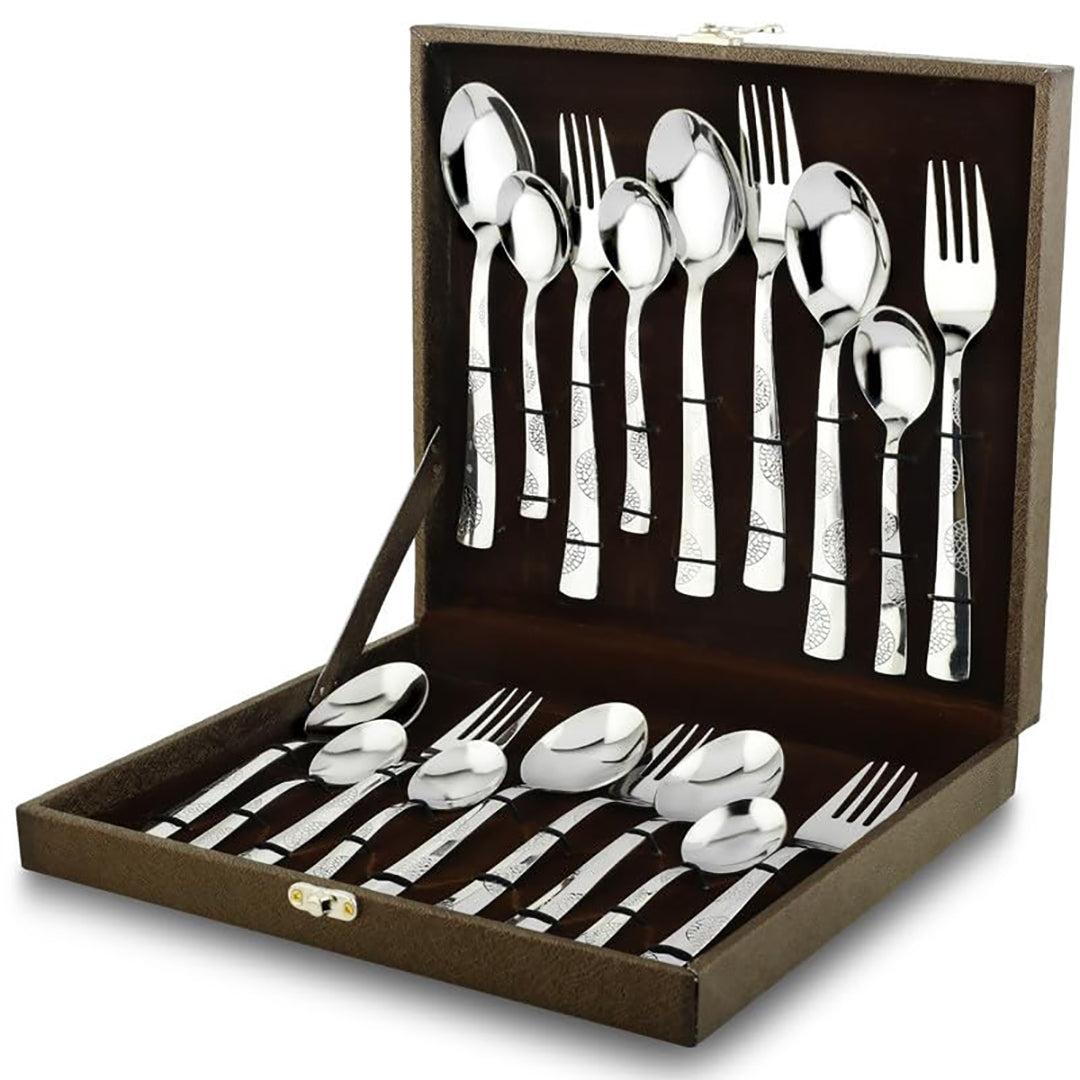 18pc Moonpress Stainless Steel Cutlery | Gift Box | Spoons Forks