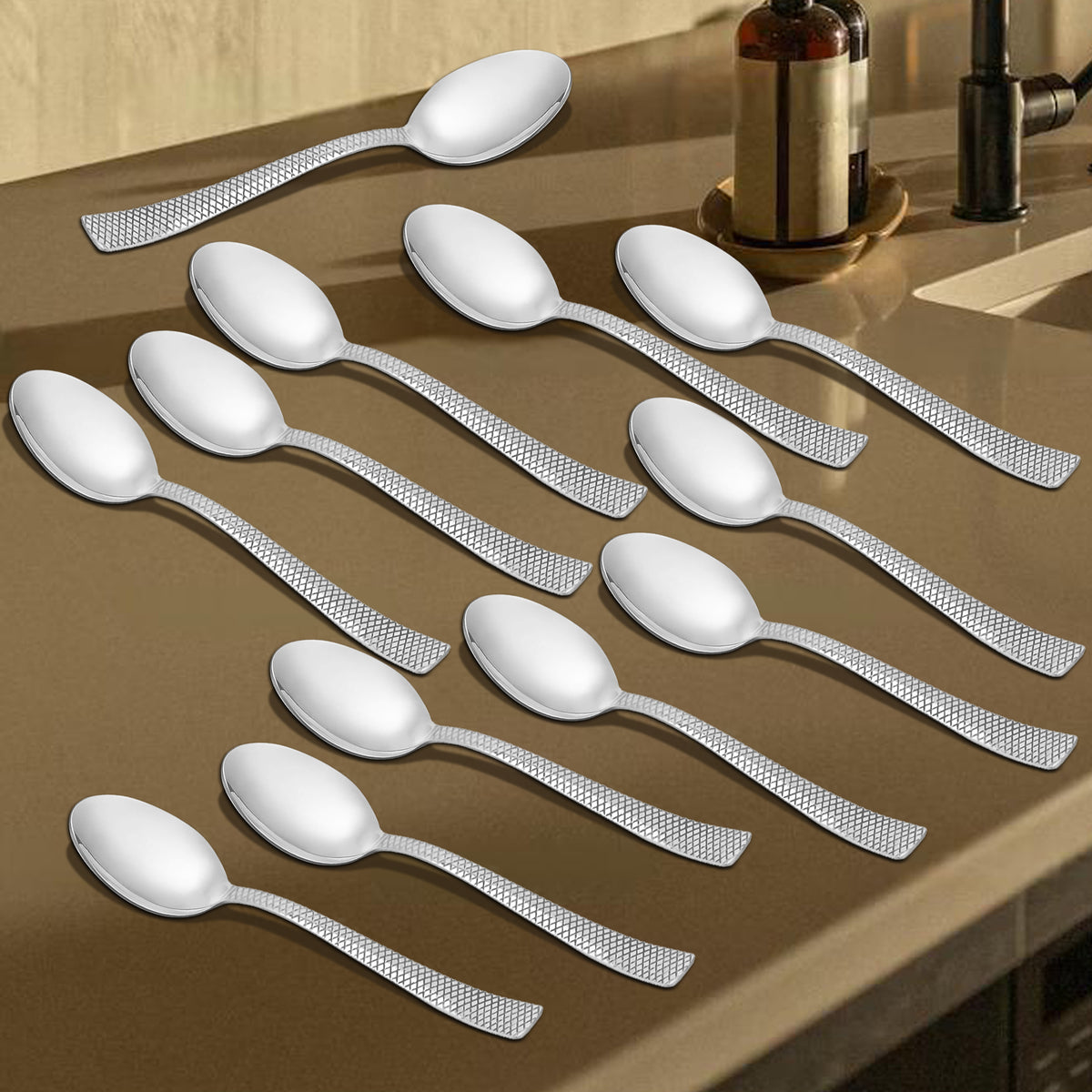 Dinner Spoon Set 12 pcs Stainless Steel Silver For Home & Kitchen – Parage