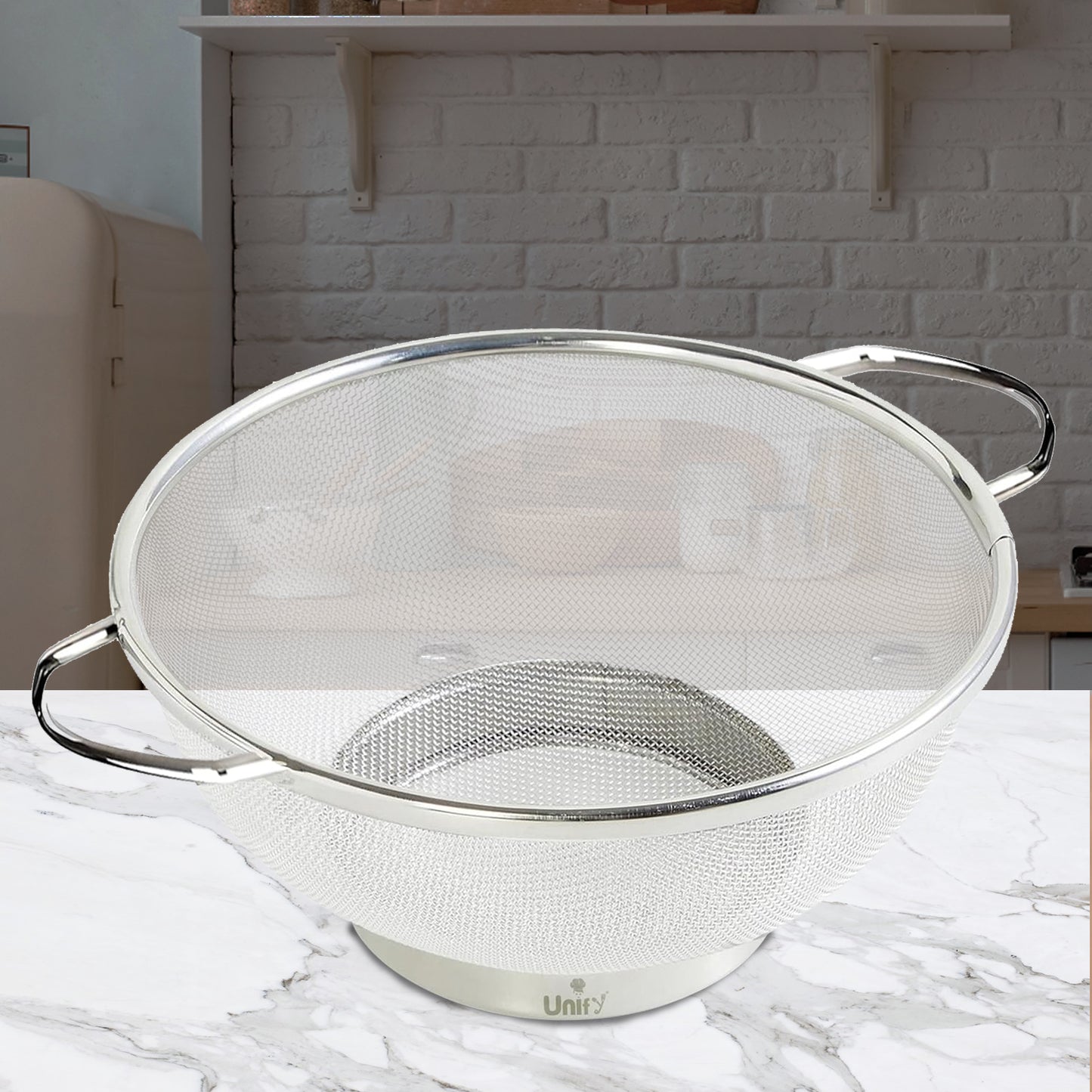 Stainless Steel Multipurpose Colander Basket | 25cm Strainer & Drainer Bowl with Handle - Ideal for Washing Rice, Fruits, Vegetables & Grains