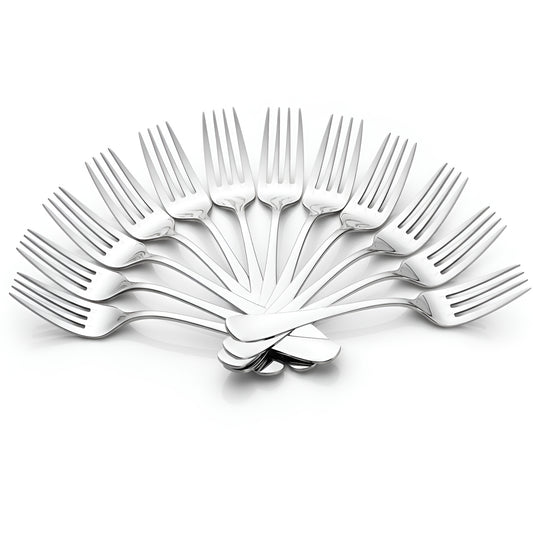 12 Pieces Stainless Steel Dinner Forks Set for Home, Kitchen & Dining Table