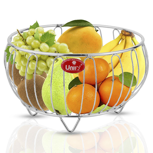 Fruit & Vegetable Basket | 26x15x12cm | Stainless Steel | Silver
