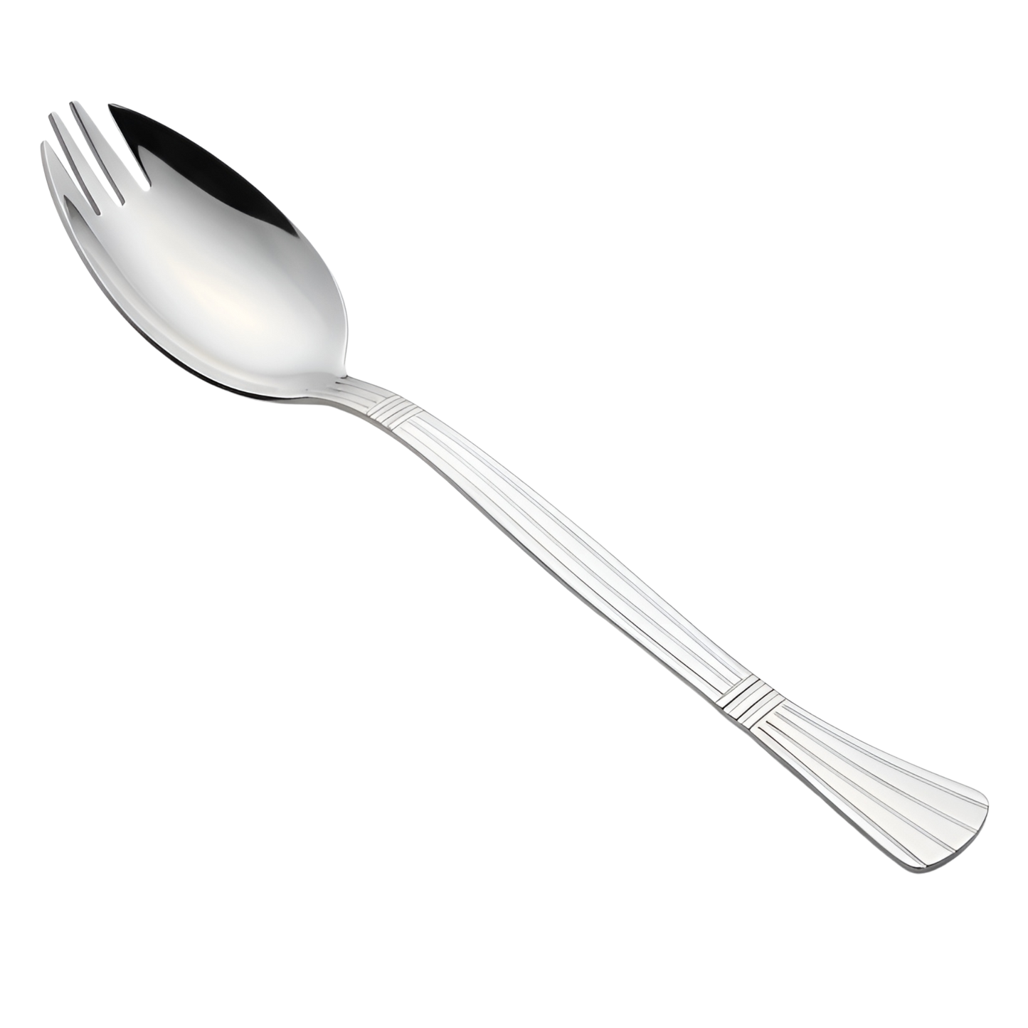 12 Pcs Stainless Steel Spork Set | 3-in-1 Spoon Fork Combo for Soup & Noodles