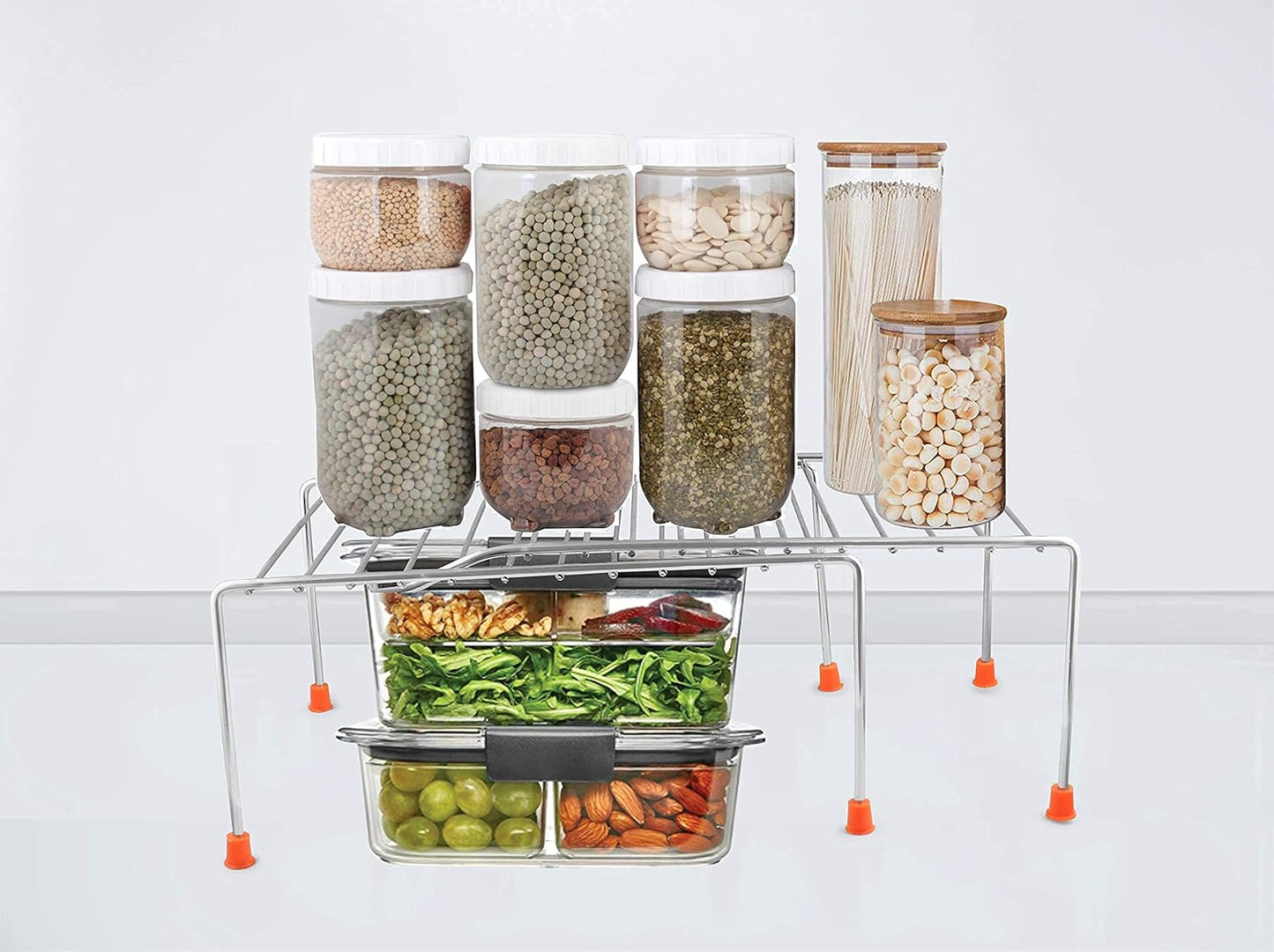 Stainless Steel Kitchen Dish Rack | Expandable Storage & Organizer, Extendable Up to 580mm (Silver)