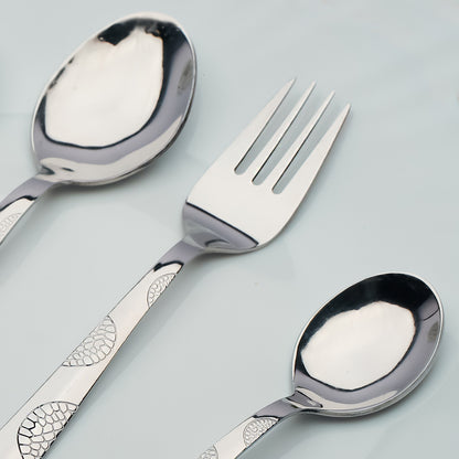 18pc Stainless Steel Cutlery | Moonpress Spoons Forks | Dining