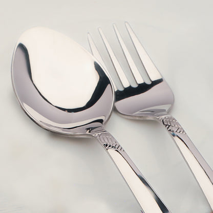 12pc Imperial Stainless Steel Cutlery | 18.5cm Spoons & Forks | Silver