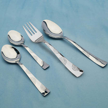 24pc Stainless Steel Cutlery | Spoons Forks Knives | Silver
