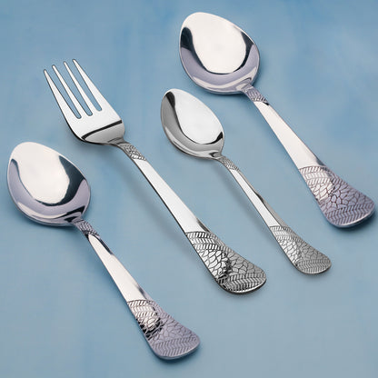 24pc Stainless Steel Cutlery | Spoons Forks Tea | Silver