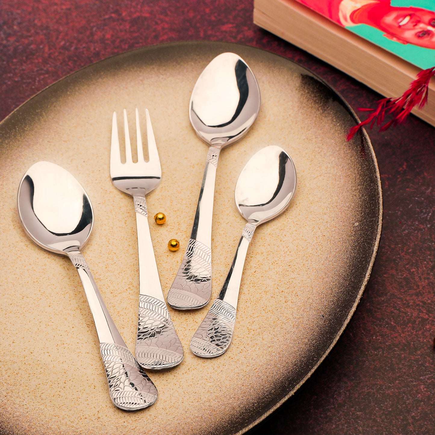 24pc Stainless Steel Cutlery | Spoons Forks Tea | Silver