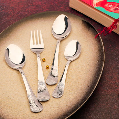 24pc Stainless Steel Cutlery | Spoons Forks Tea | Silver
