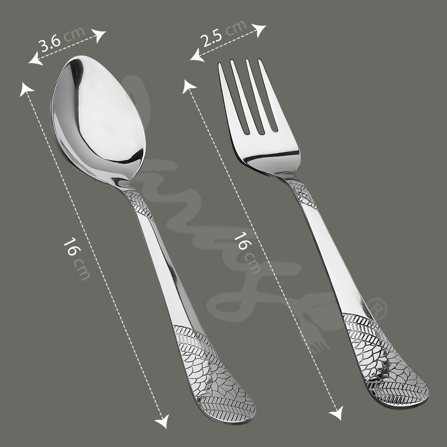 12pc Imperial Stainless Steel Cutlery | 16cm Silver Spoons & Forks | Dining