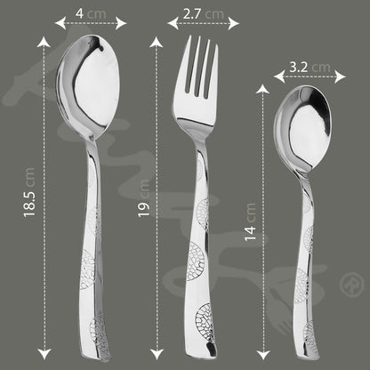 18pc Stainless Steel Cutlery | Moonpress Spoons Forks | Dining