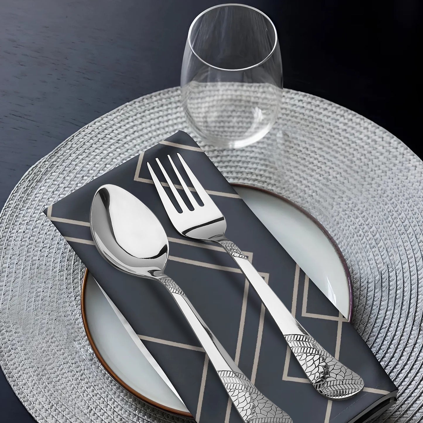 12pc Imperial Stainless Steel Cutlery | 16cm Silver Spoons & Forks | Dining