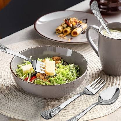 12pc Imperial Stainless Steel Cutlery | 16cm Silver Spoons & Forks | Dining