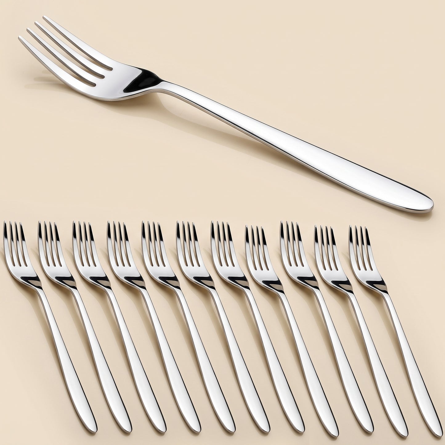 Table Fork Set | 18.5cm | Stainless Steel | Silver | Premium