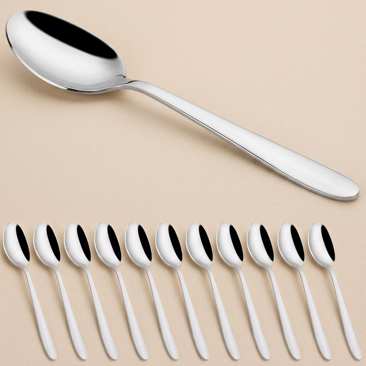 Tea Spoon Set 18cm Stainless Steel Silver Premium – Parage