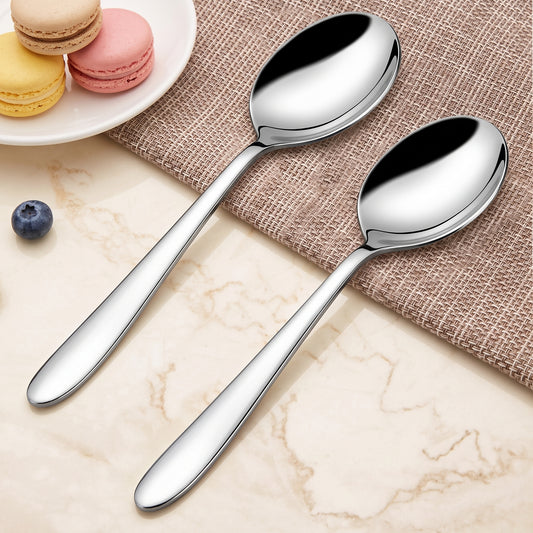Soup Spoon Set | 18cm | Stainless Steel | Silver