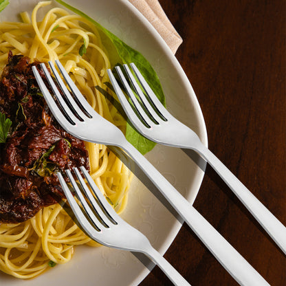 Stainless Steel Table Fork Set of 12 | 18.5 cm Dining Forks for Home & Kitchen (Sigma)