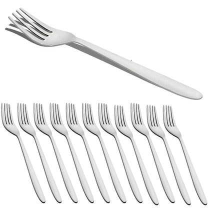 Stainless Steel Table Fork Set of 12 | 18.5 cm Dining Forks for Home & Kitchen (Sigma)