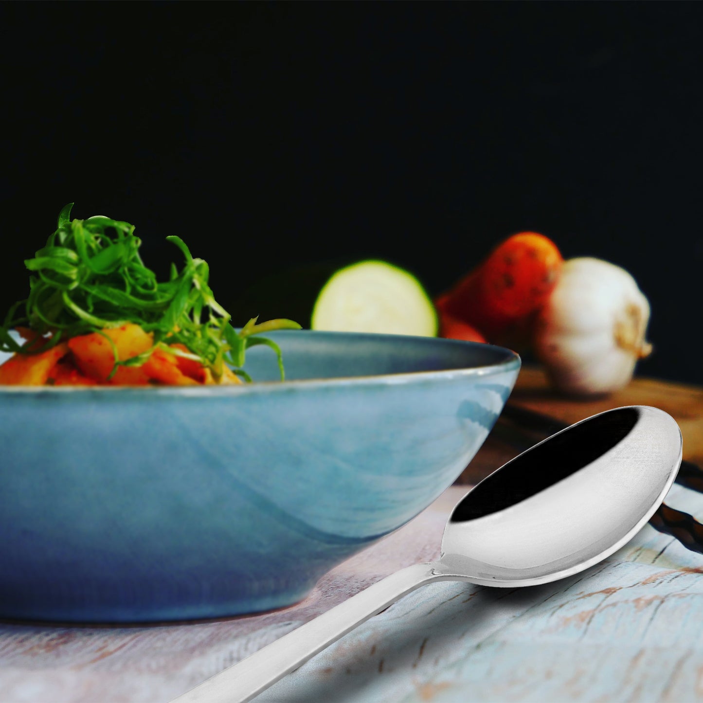 Stainless Steel Table Spoon Set of 12 | 18 cm Tea & Coffee Spoons for Home & Kitchen (Sigma)