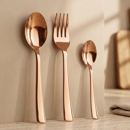 Cutlery Set | 18pc | Stainless Steel | Rose Gold | Elegant