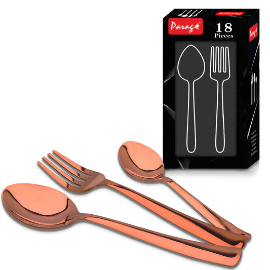 18pc Stainless Steel Rose Gold Cutlery | Spoons Forks Tea | Dining
