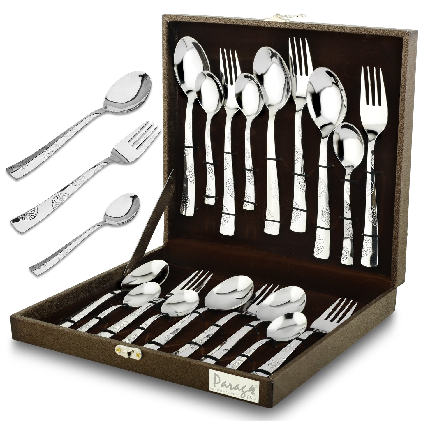 18pc Moonpress Stainless Steel Cutlery | Gift Box | Spoons Forks