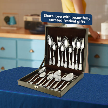 18pc Moonpress Stainless Steel Cutlery | Gift Box | Spoons Forks