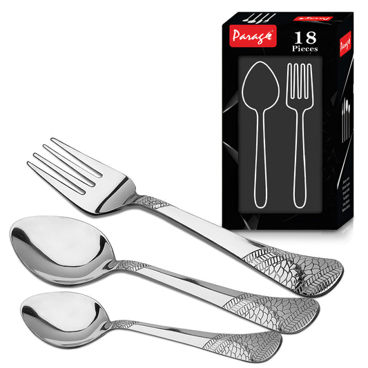 18pc Stainless Steel Cutlery | Spoons Forks Tea | Silver Dining