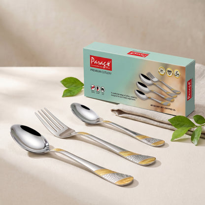 Cutlery Set | 18pc | Stainless Steel | Gold | Elegant