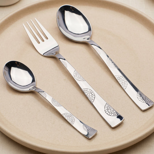 Cutlery Set | 18pc | Stainless Steel | Silver | Elegant