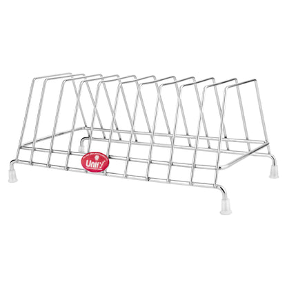 Plate Rack 10 section Stainless Steel Chrome Lid Organizer – Parage