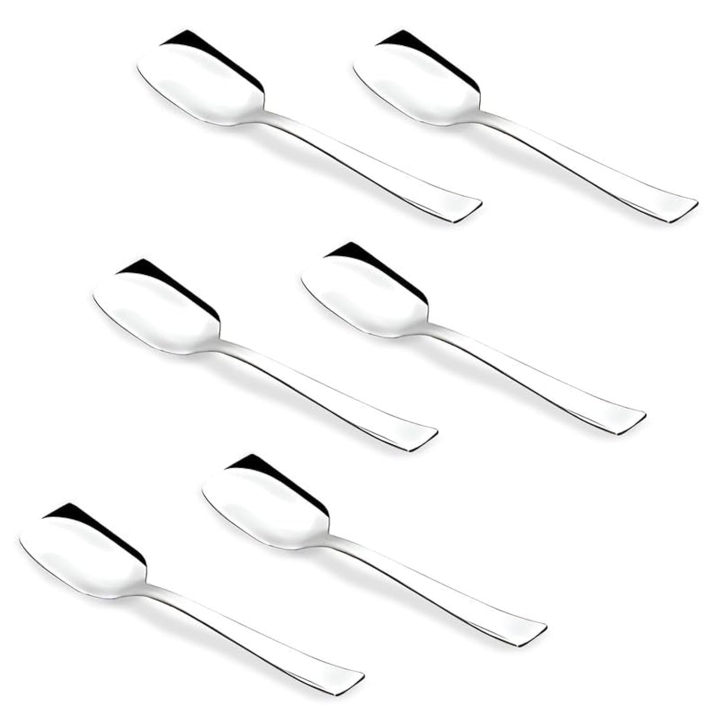 6-Piece Stainless Steel Ice Cream Spoon Set | 13.5cm, Food Grade, Durable & Stylish