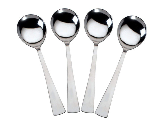 4 Pcs Stainless Steel Serving Spoon Set - Big Cooking Spoons, 21cm