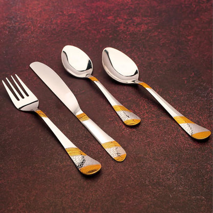 24pc Stainless Steel Golden Cutlery | Gift Box | Imperial