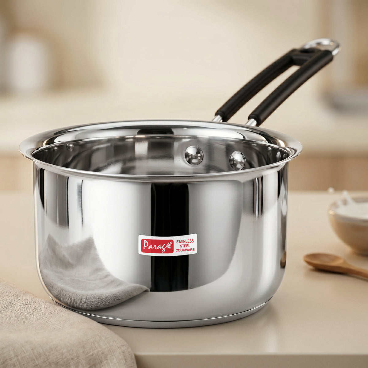 Saucepan 1l Stainless Steel Silver Heavy Gauge – Parage