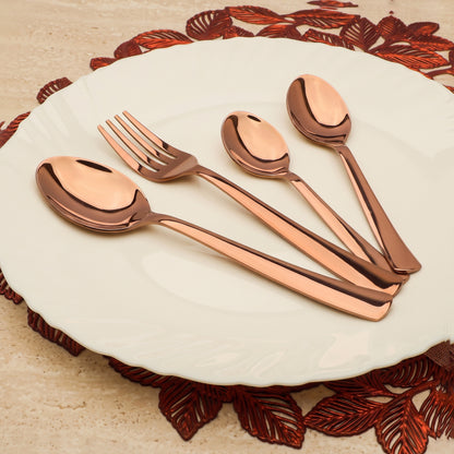Cutlery Set | 24pc | Stainless Steel | Rose Gold | Premium