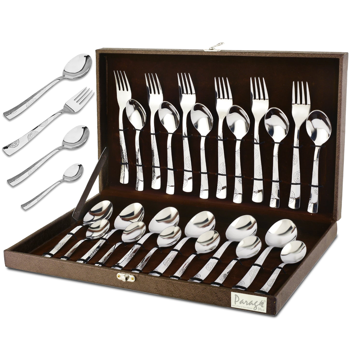 24pc Stainless Steel Cutlery | Gift Box | Spoons Forks