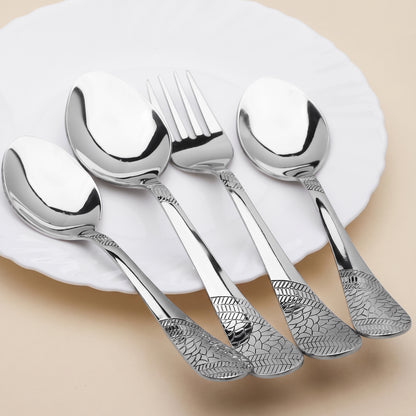 Cutlery Set | 24pc | Stainless Steel | Silver | Premium