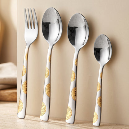 Cutlery Set | 24pc | Stainless Steel | Gold | Elegant