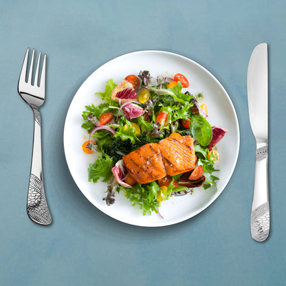 4pc Stainless Steel Knife Fork Set | 3mm Imperial | Silver
