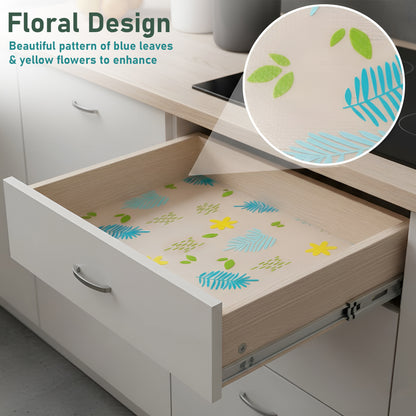 Multipurpose Flower Printed EVA Anti-Slip Shelf Liner Roll – Waterproof, Durable, Non-Adhesive Mat for Kitchen, Bathroom, Cabinet, Drawer, Refrigerator & Countertop Protection (3 Meter)