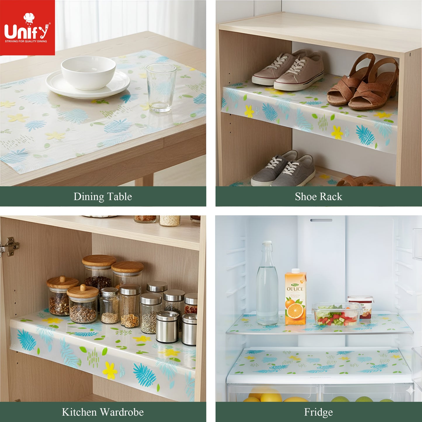 Multipurpose Flower Printed EVA Anti-Slip Shelf Liner Roll – Waterproof, Durable, Non-Adhesive Mat for Kitchen, Bathroom, Cabinet, Drawer, Refrigerator & Countertop Protection (3 Meter)