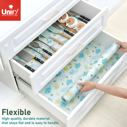 Multipurpose Flower Printed EVA Anti-Slip Shelf Liner Roll – Waterproof, Durable, Non-Adhesive Mat for Kitchen, Bathroom, Cabinet, Drawer, Refrigerator & Countertop Protection (3 Meter)