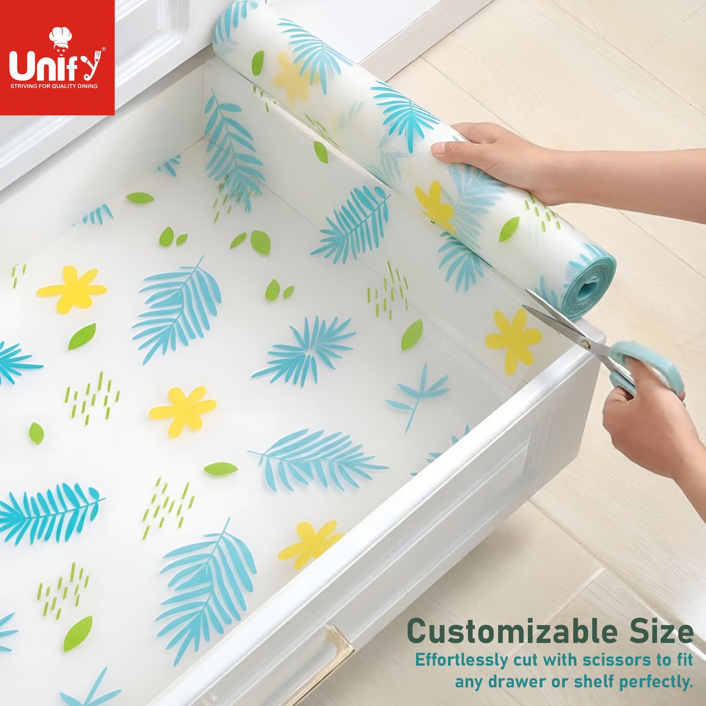 Multipurpose Flower Printed EVA Anti-Slip Shelf Liner Roll – Waterproof, Durable, Non-Adhesive Mat for Kitchen, Bathroom, Cabinet, Drawer, Refrigerator & Countertop Protection (3 Meter)