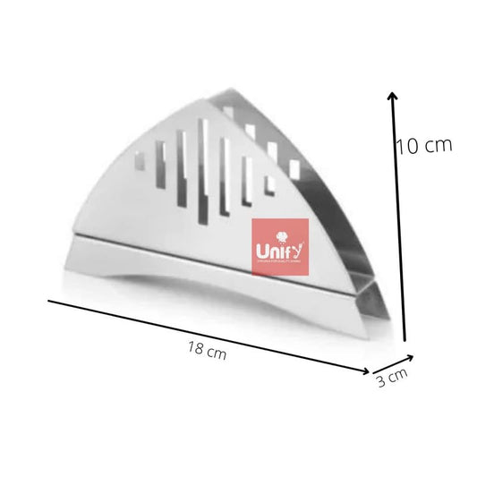 2 Pcs Stainless Steel Napkin Holders - Matt Finish, Slotted Lines, Kitchen & Dining