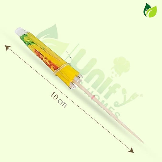 EcoHomes 50 Pcs Tropical Hawaiian Bamboo Umbrella Toothpicks | Cocktail, Snacks & Party Decor