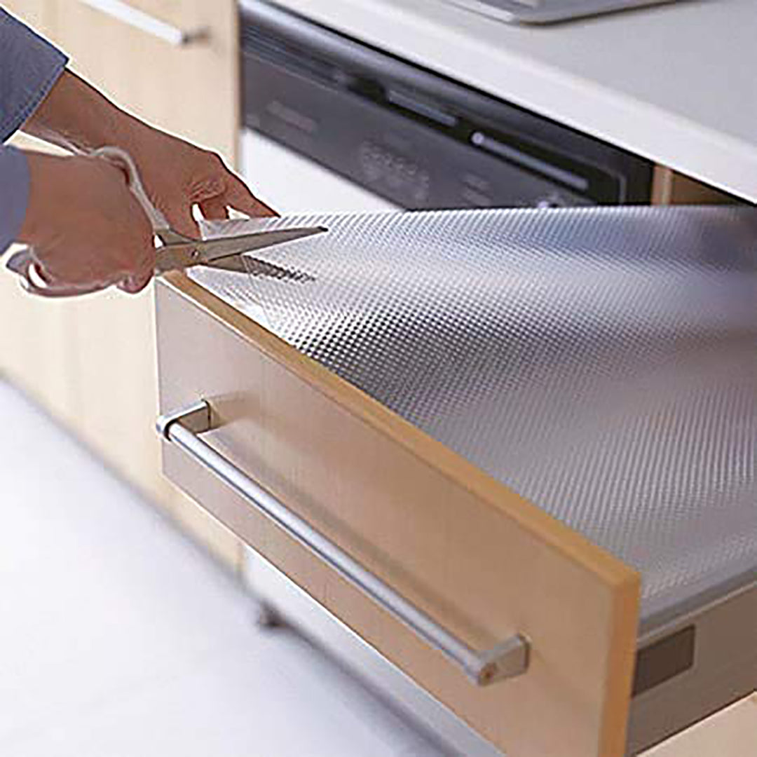 Transparent EVA Anti-Slip Shelf Liner Roll - 45 cm x 5 m, Multipurpose Mats